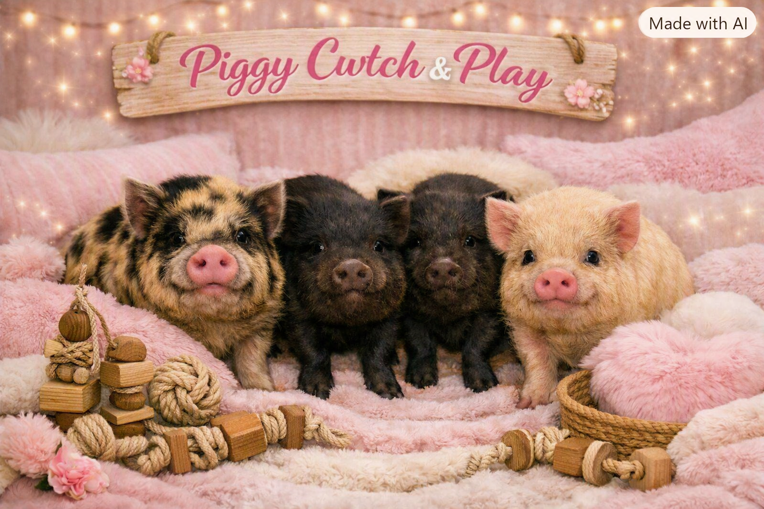 Piggy Cwtch & Play Experience (Nov & Jan - Feb) plus optional Pignic