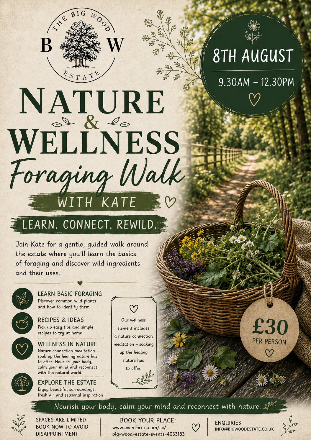 Nature walk with basic foraging